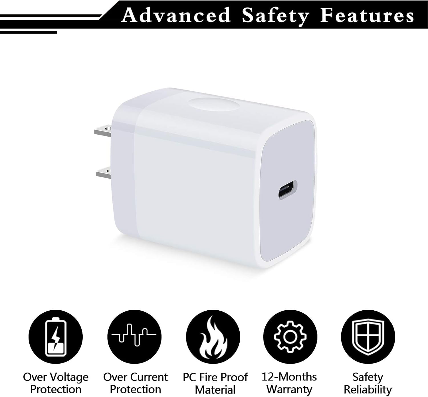 USB C Wall Charger,2Pack 20W USB C Block PD Fast Charger Type C Wall Adapter for Iphone 16 15 14 13 12 11 Pro Max,Se,8 7 6 Plus,Ipad,Samsung Galaxy S24 S23 S22 S21 Ultra S20 A14 A15 A33,Pixel 9 8 7 6